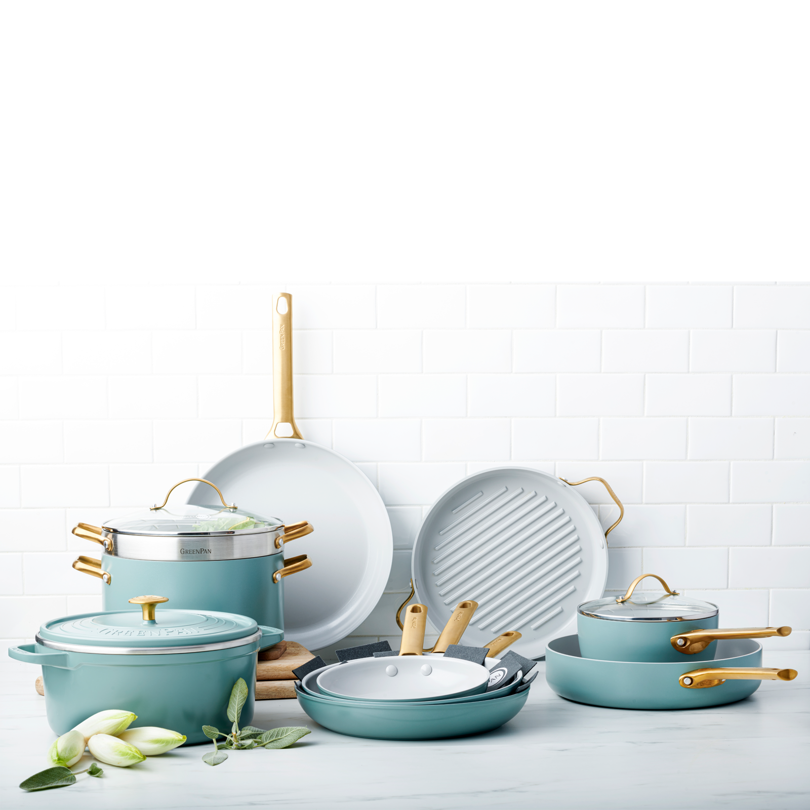 Padova Reserve Smokey Sky Blue-2-teiliges-bratpfannenset (26+30cm)