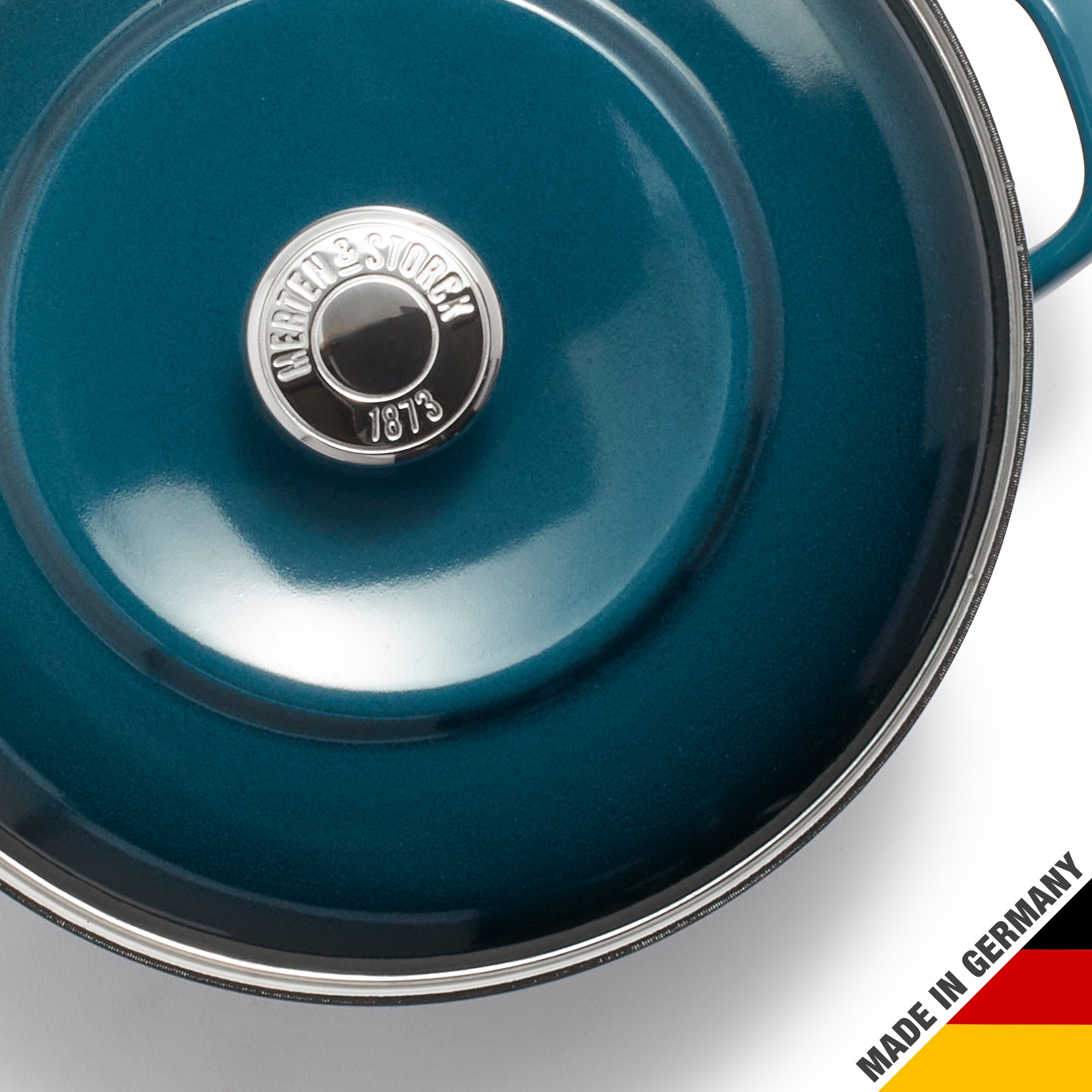 Merten & Storck Dutch Oven Eisen-Emaille 26 cm - Ceramic Blue