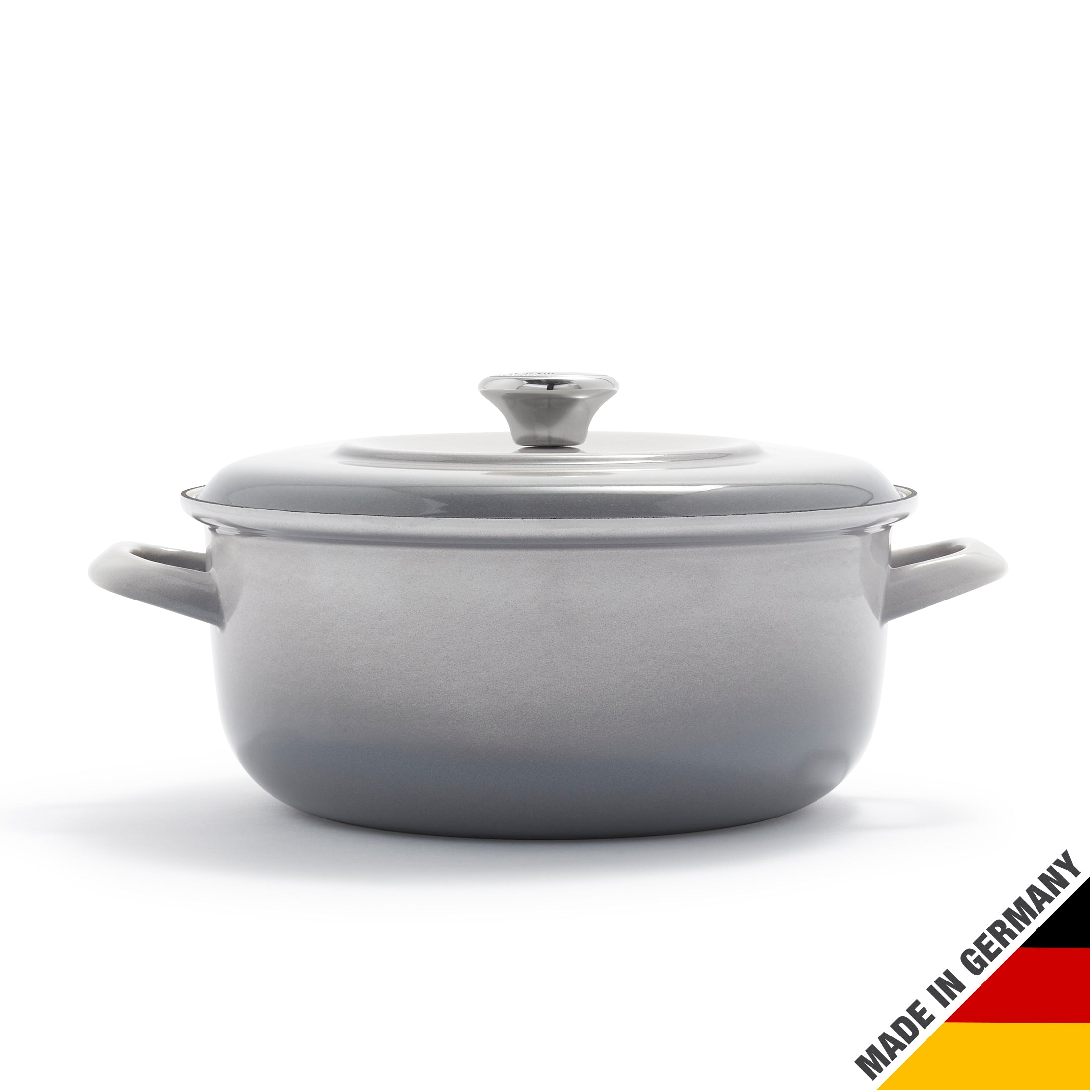 Merten & Storck Schmortopf aus emailliertem Eisen 26 cm – Galaxy Grey