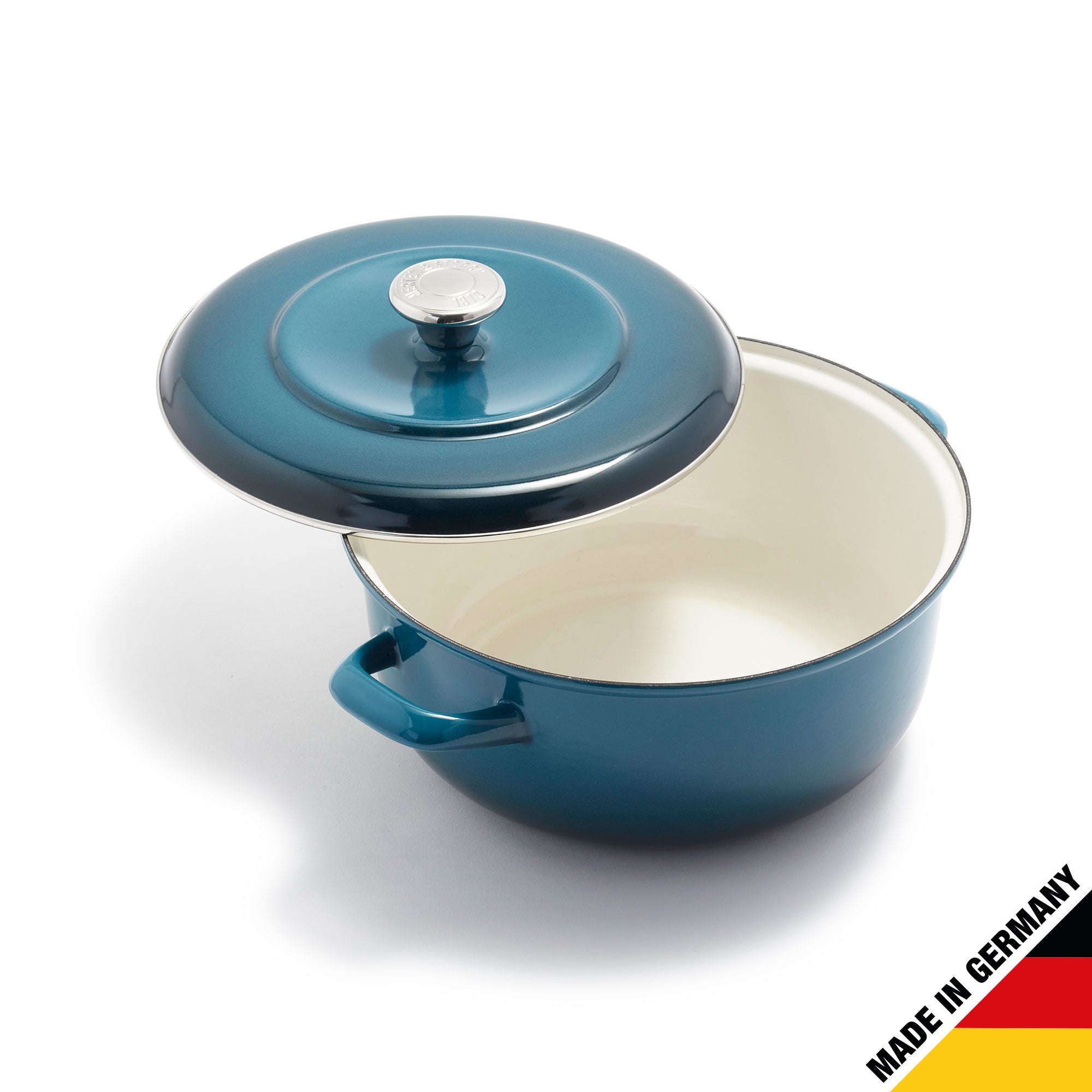 Merten & Storck Dutch Oven Eisen-Emaille 26 cm - Ceramic Blue