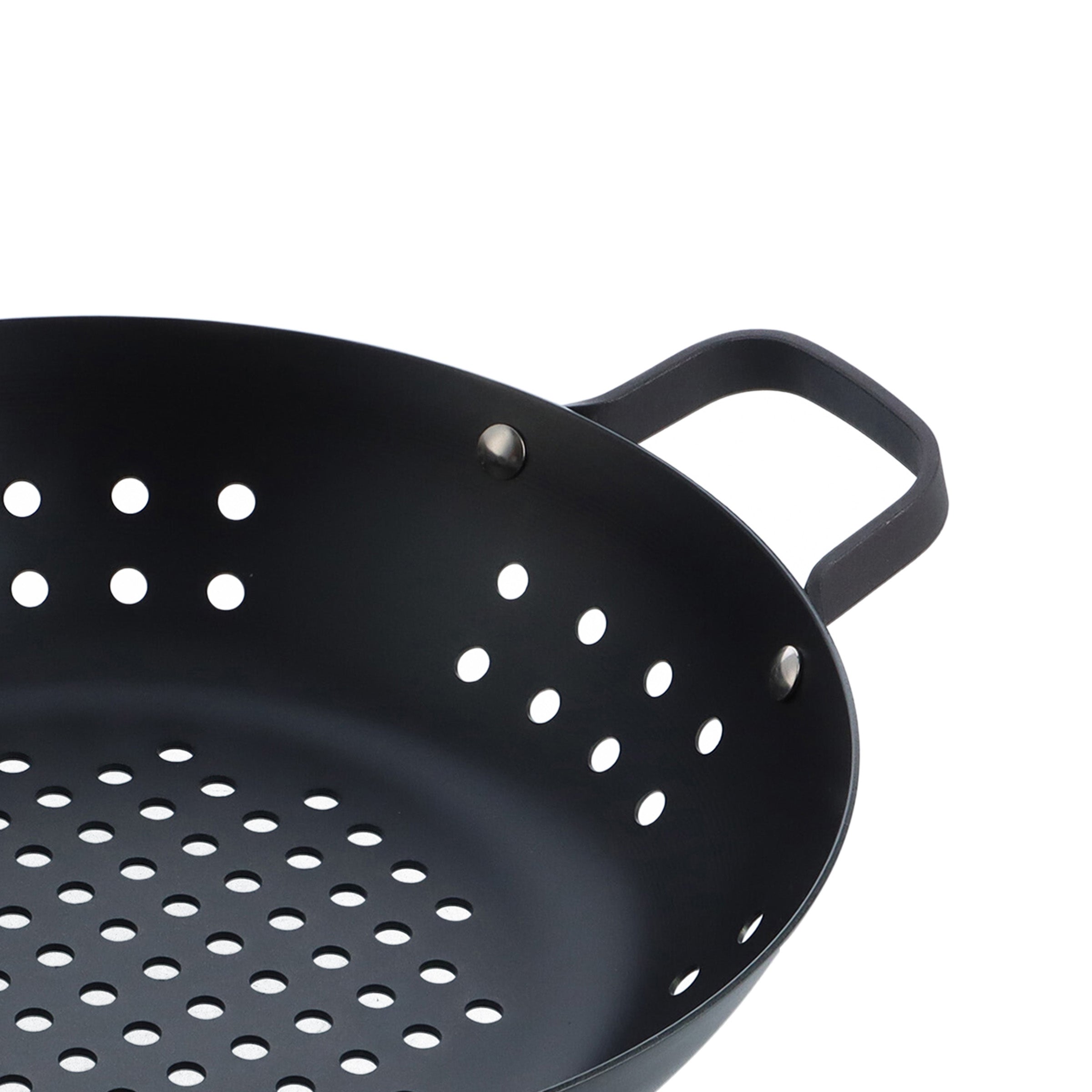 Merten & Storck Grill-Wok aus Karbonstahl, 30 cm