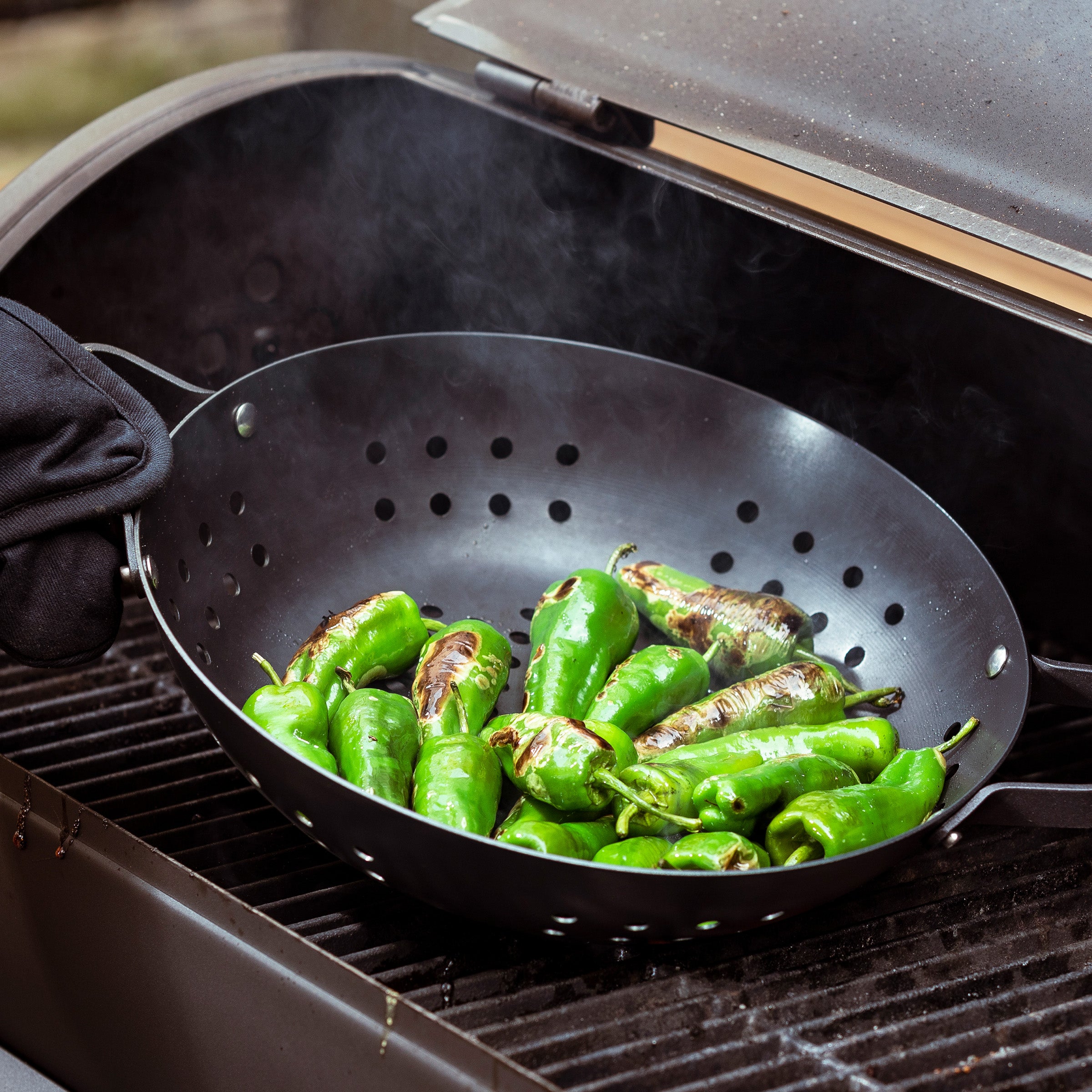 Merten & Storck Grill-Wok aus Karbonstahl, 30 cm