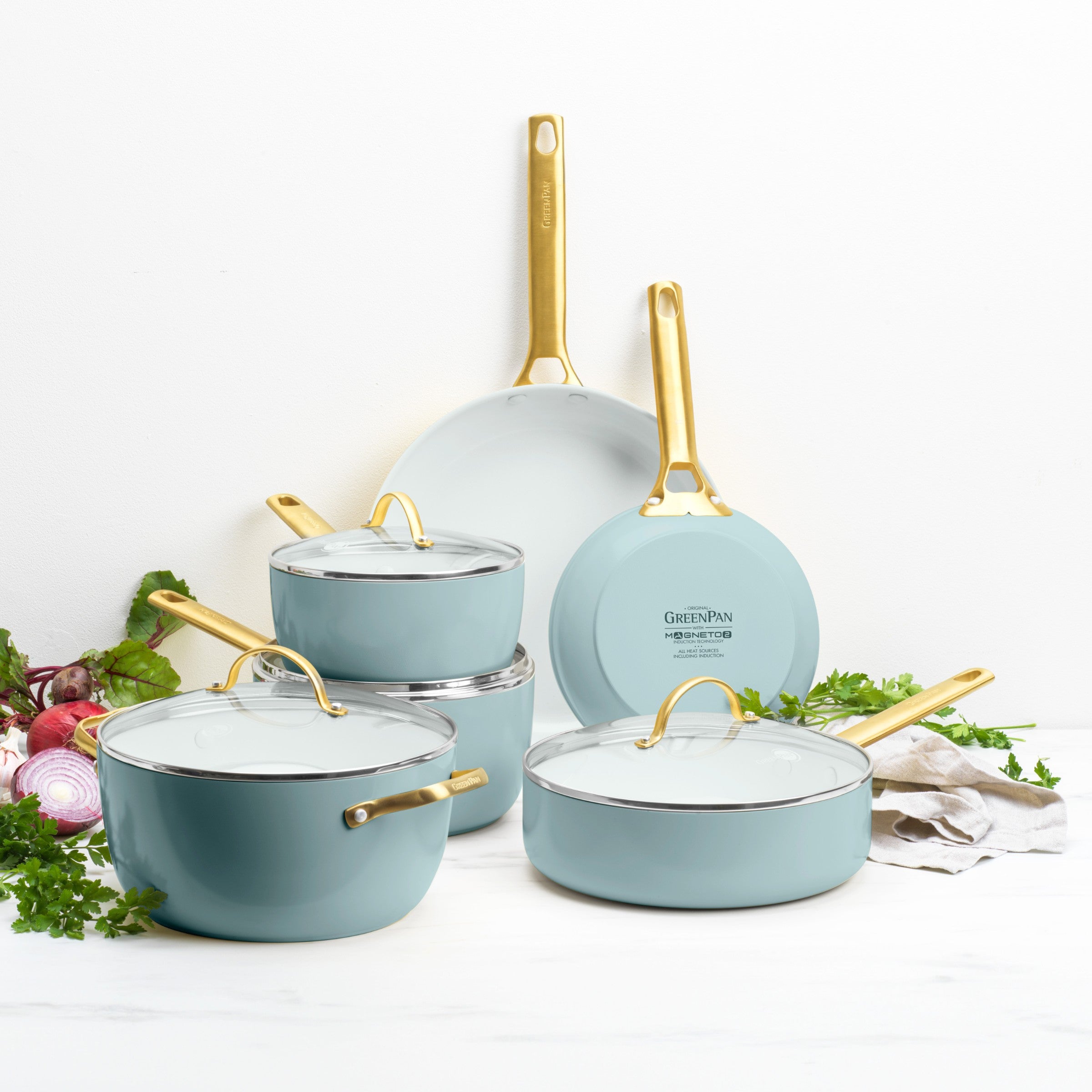 Padova Reserve Sky Blue 2-teiliges Bratpfannenset