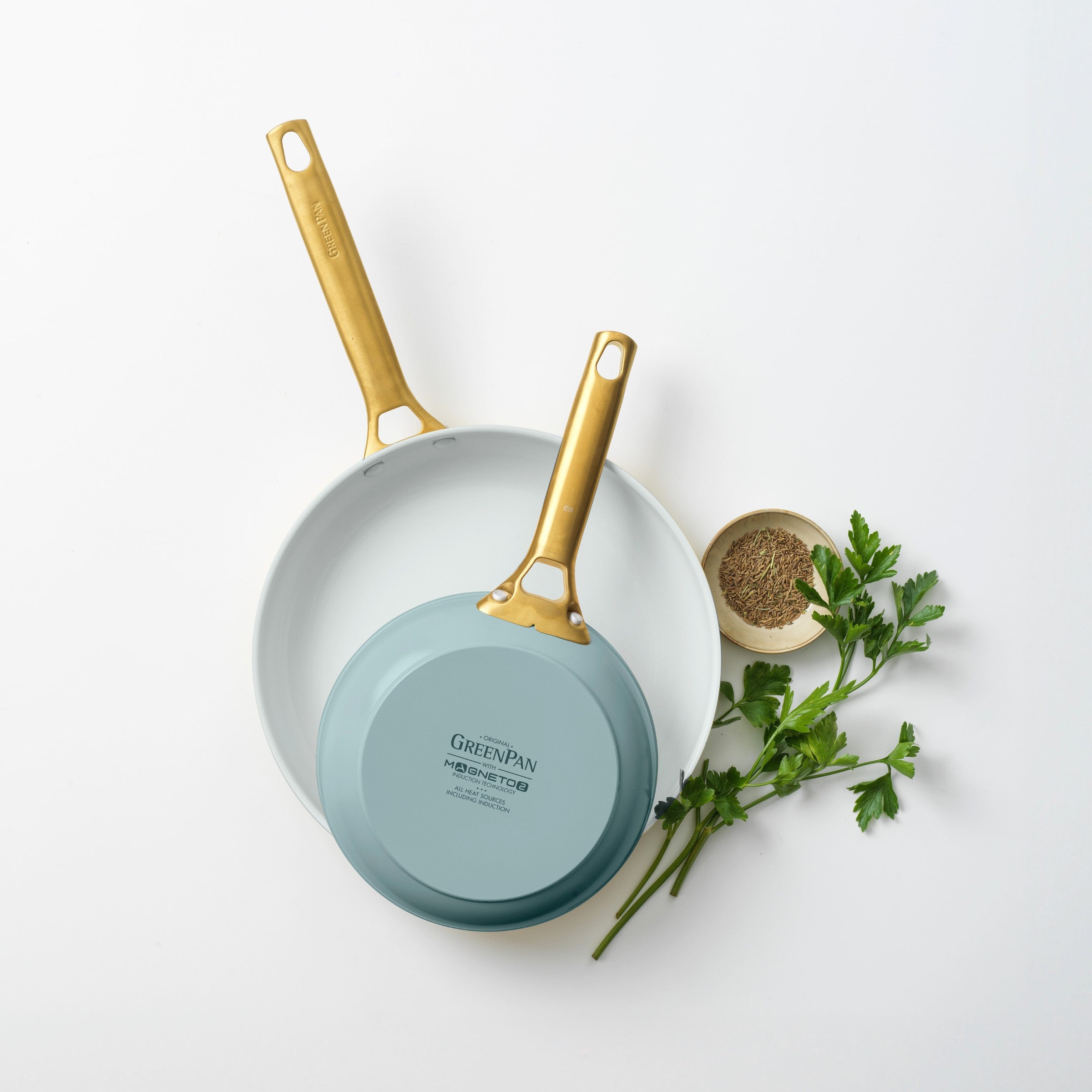 Padova Reserve Sky Blue 2-teiliges Bratpfannenset