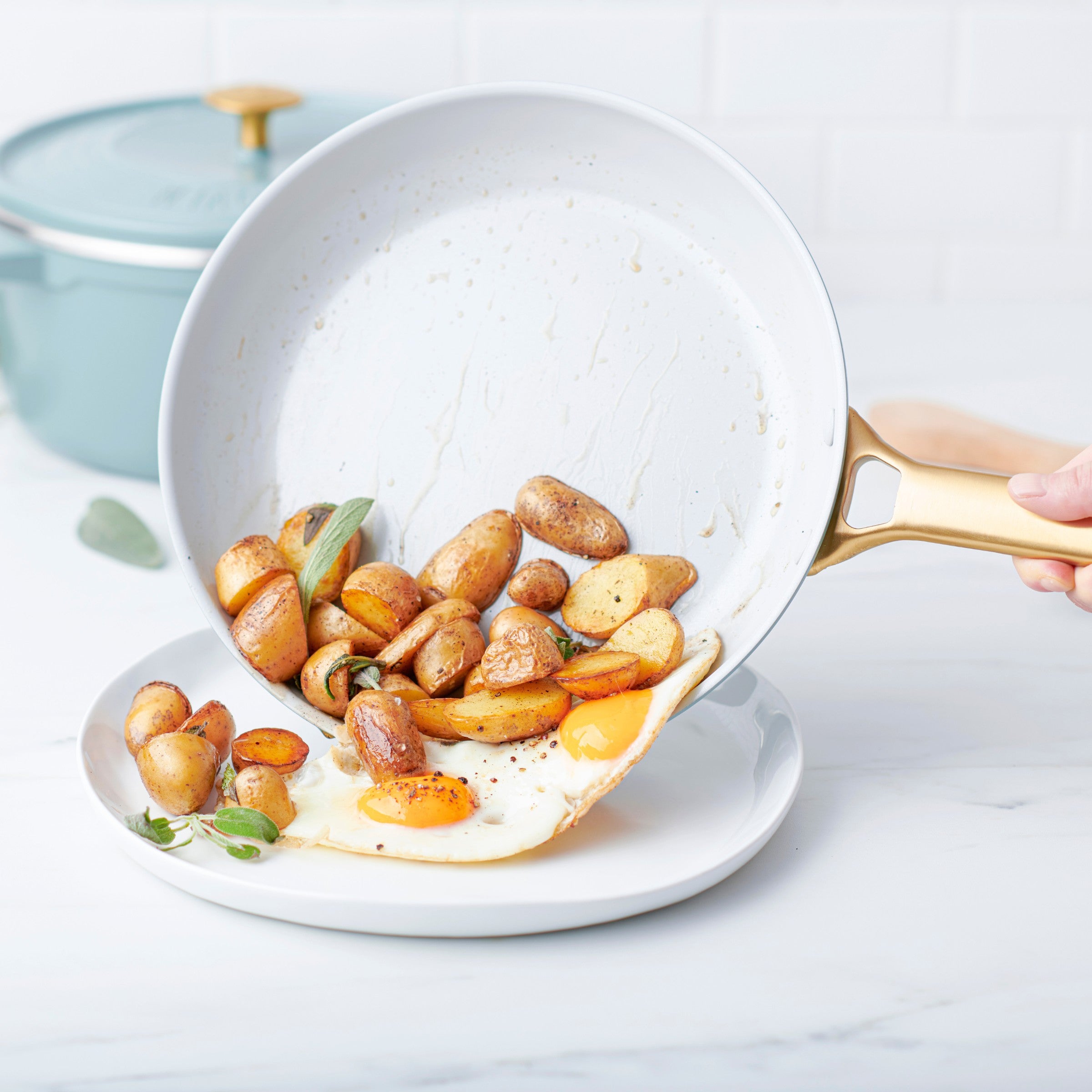 Padova Reserve Sky Blue 2-teiliges Bratpfannenset