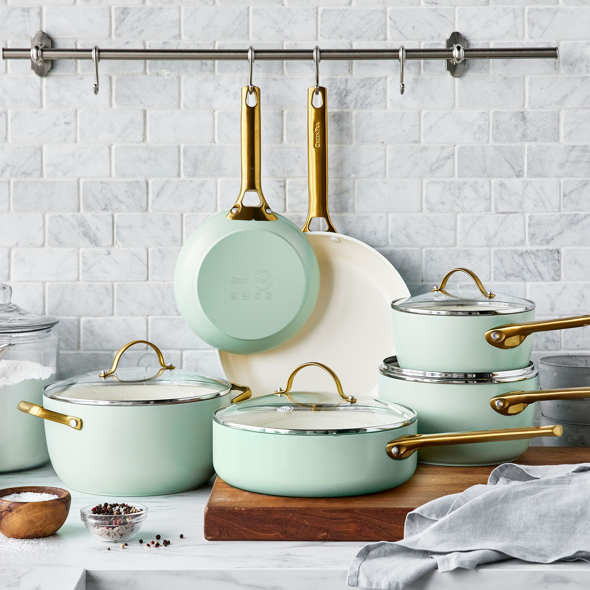Padova Reserve Mintgreen 10-teiliges Kochgeschirrset