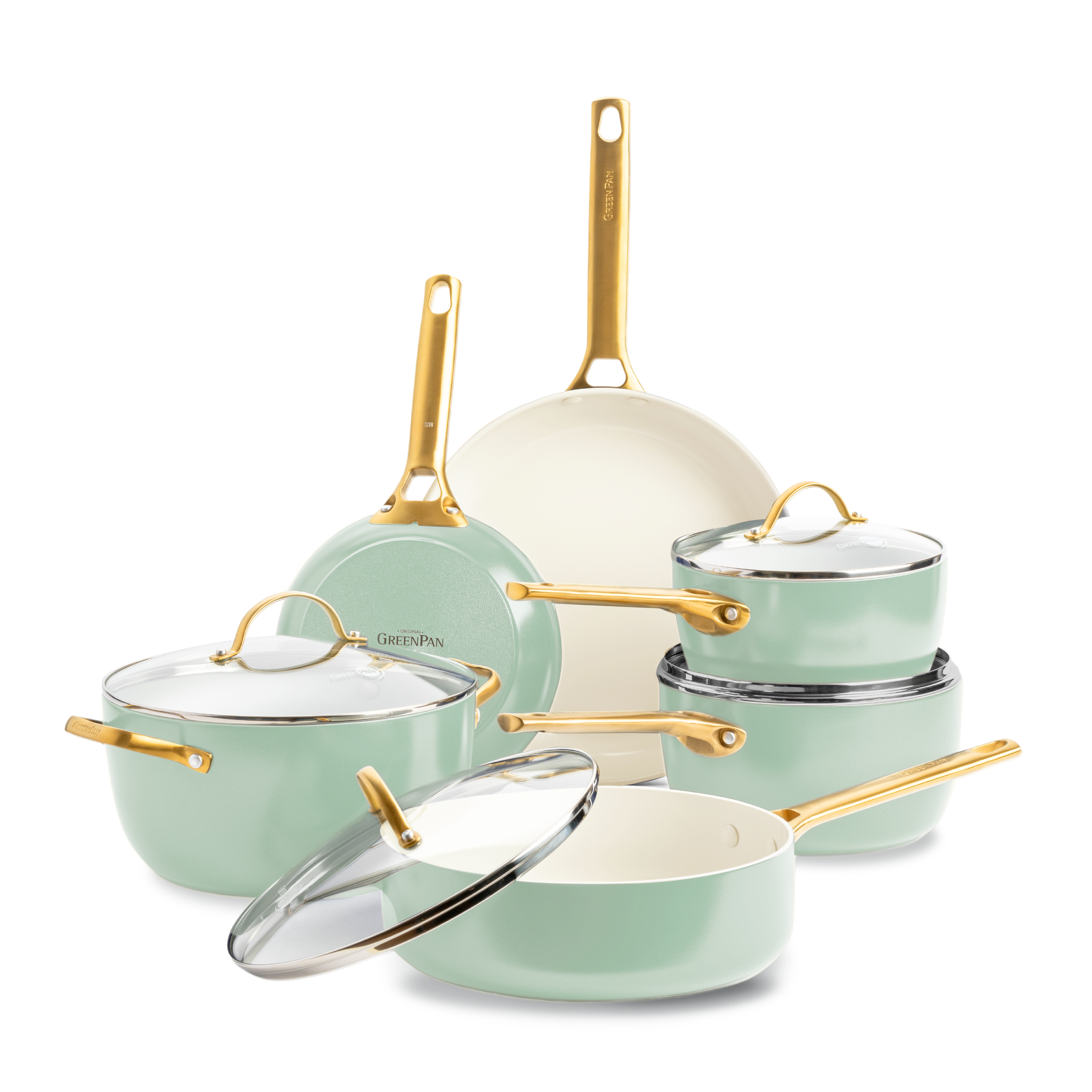 Padova Reserve Mintgreen 10-teiliges Kochgeschirrset