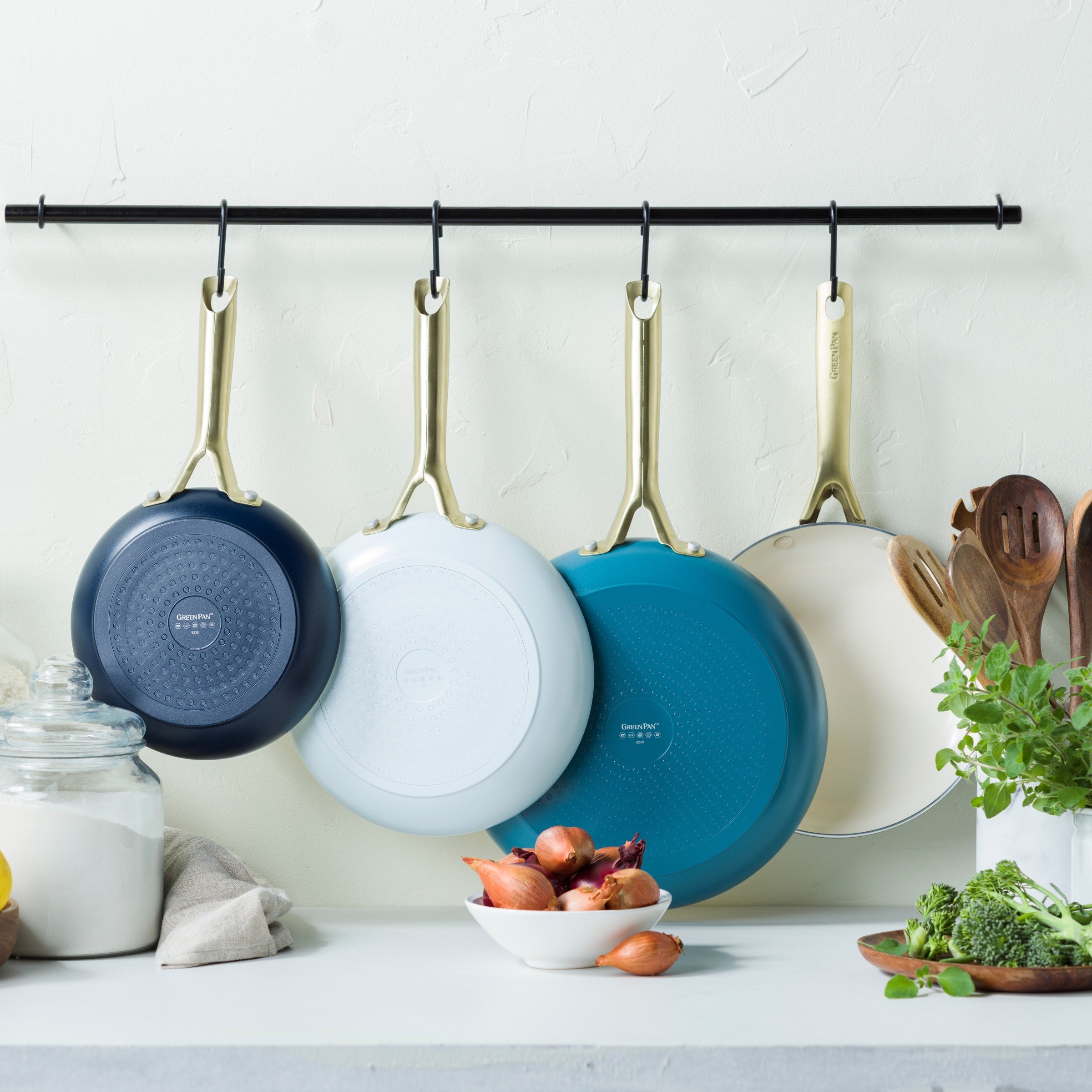 Shades 3-teiliges Bratpfannenset Coastal + Utensils