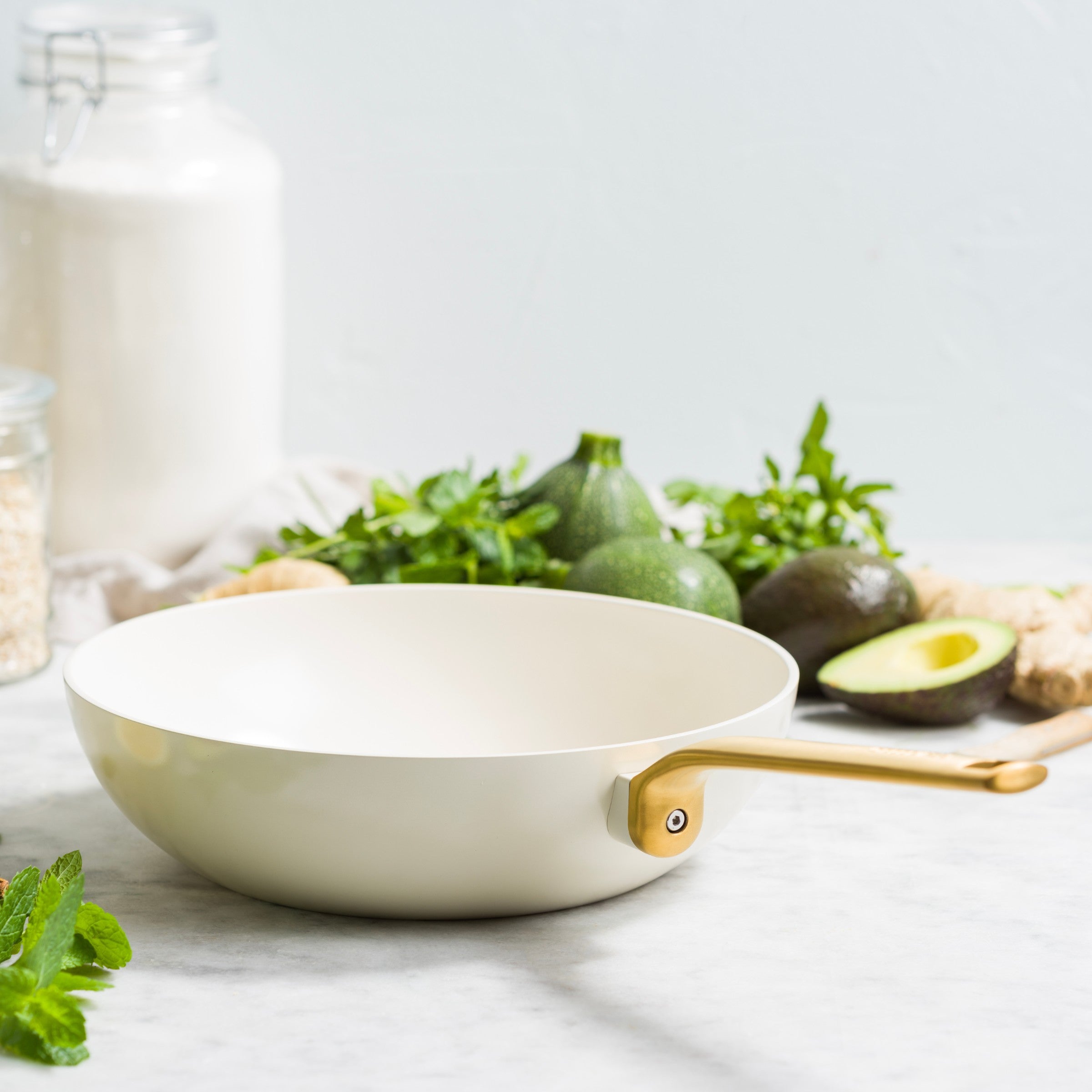 Evolution Cream Bratpfannensatz 2-teilig + Wok