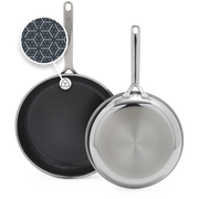 Spectra Hybrid 2-teiliges Bratpfannen Set Silver