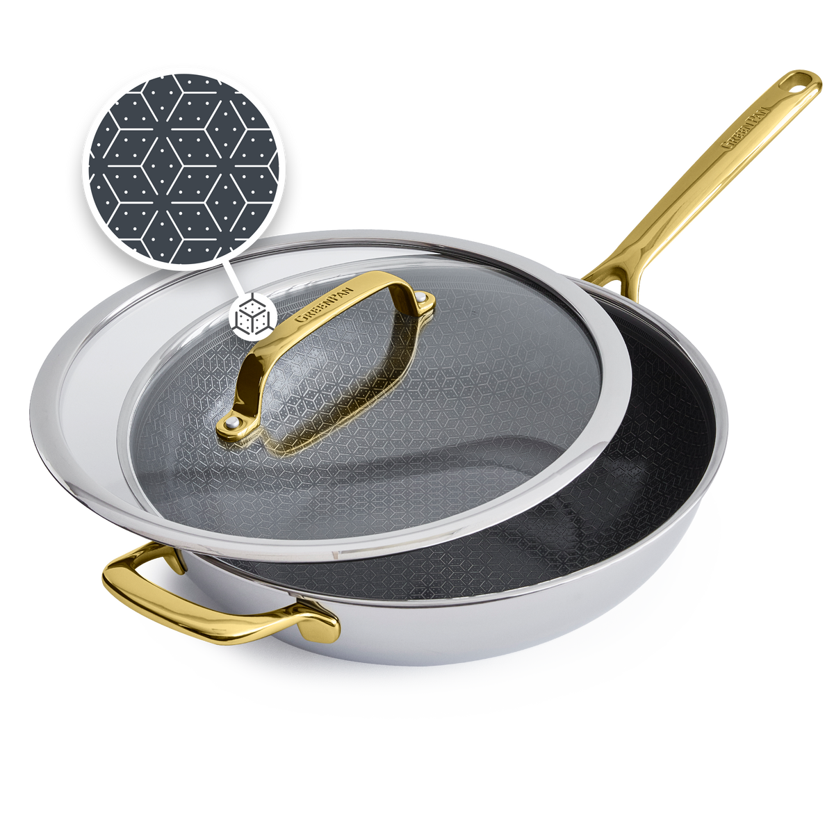 Spectra Hybrid Wok 30 cm mit Deckel Gold