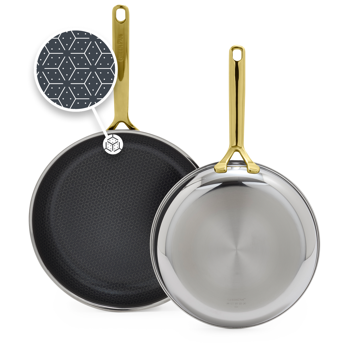 Spectra Hybrid 2-teiliges Bratpfannen Set Gold