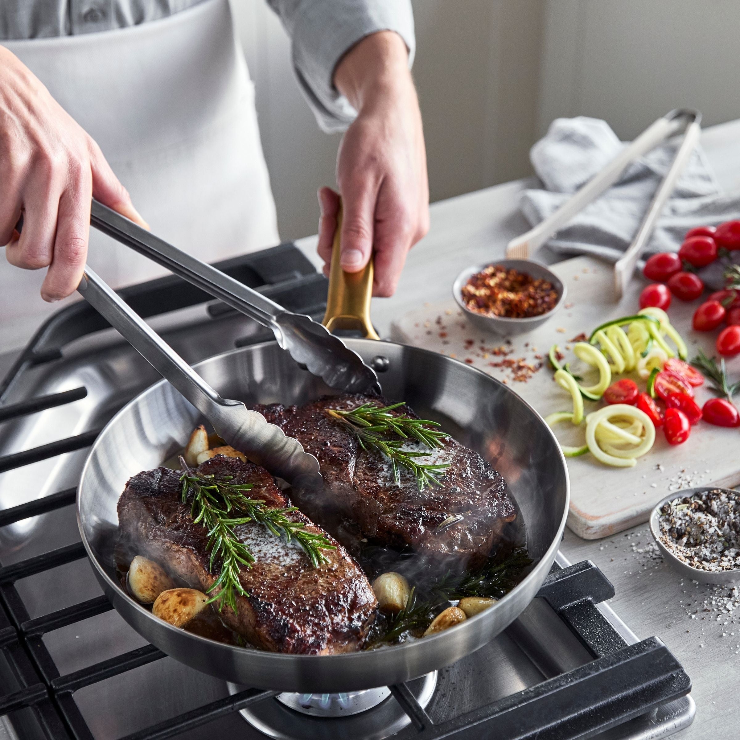 Padova Reserve 2-teiliges Pfannenset aus 3-lagigem Edelstahl