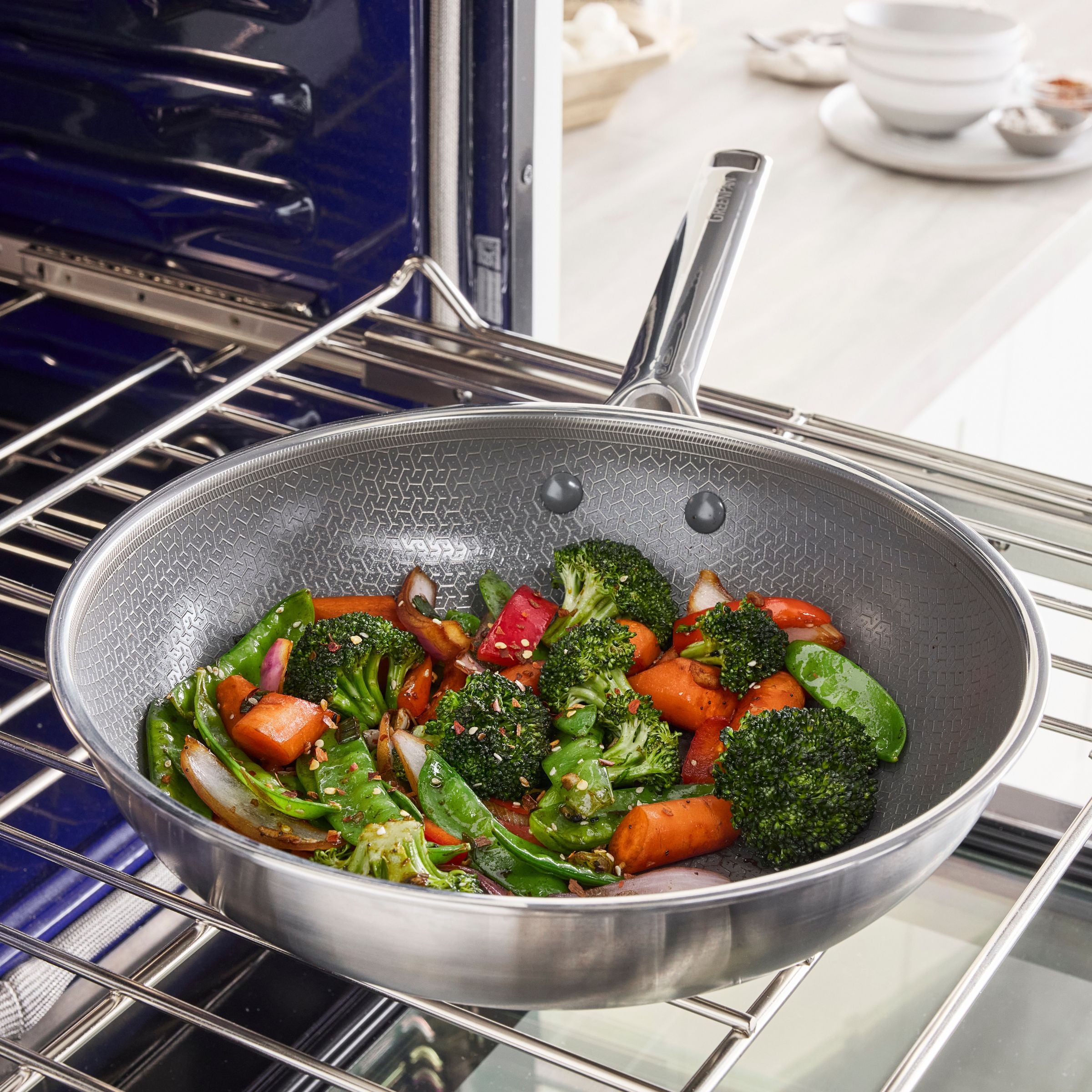 Apex Thermobond Hybrid Wok 24 cm 3-lagiger Edelstahl für perfekte Ergebnisse