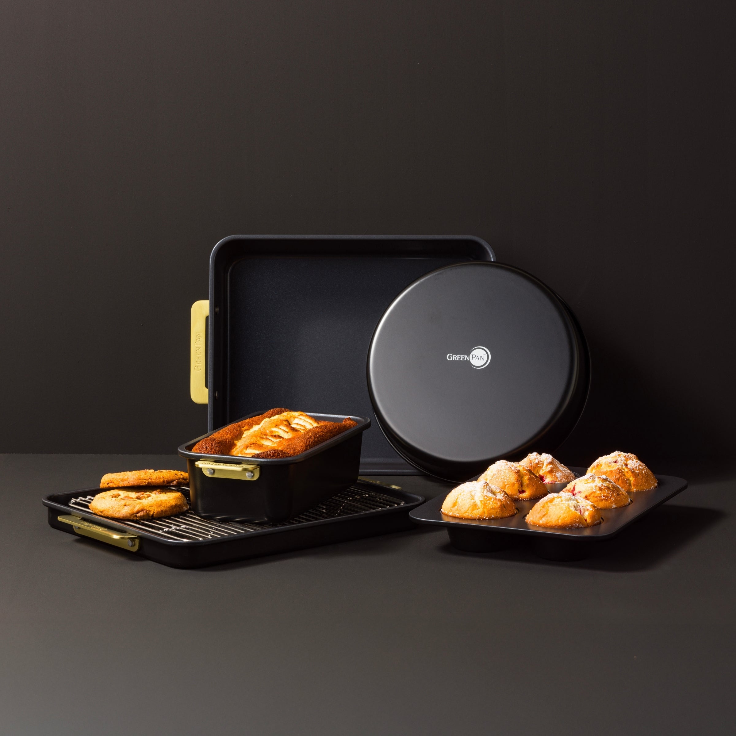Padova Reserve Backformen in Black 6-teiliges Set