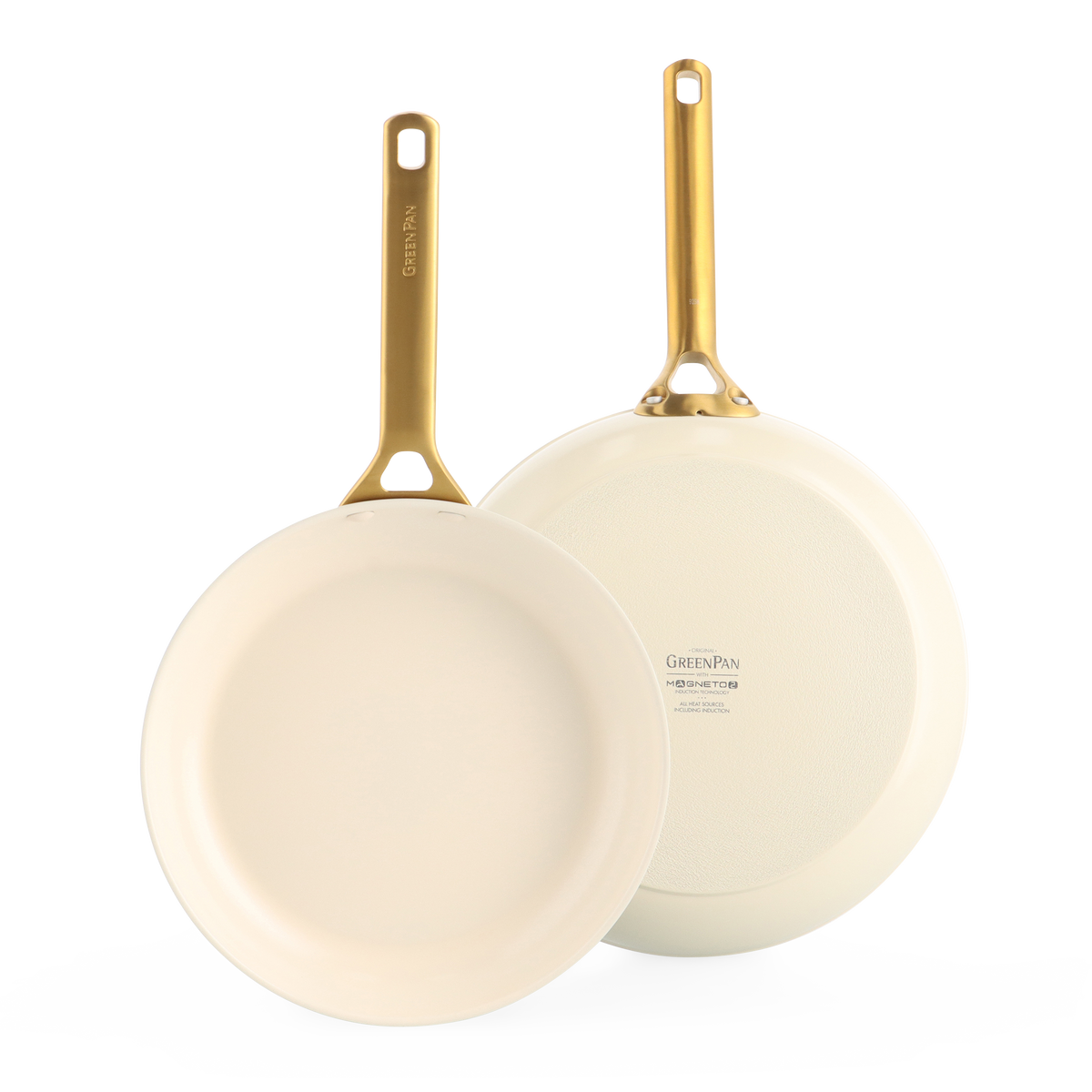 Padova Pro Cream 2-teiliges Bratpfannen Set ( 24 + 28 cm )