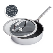 Spectra Hybrid Schmortopf 24 cm mit Deckel Silver