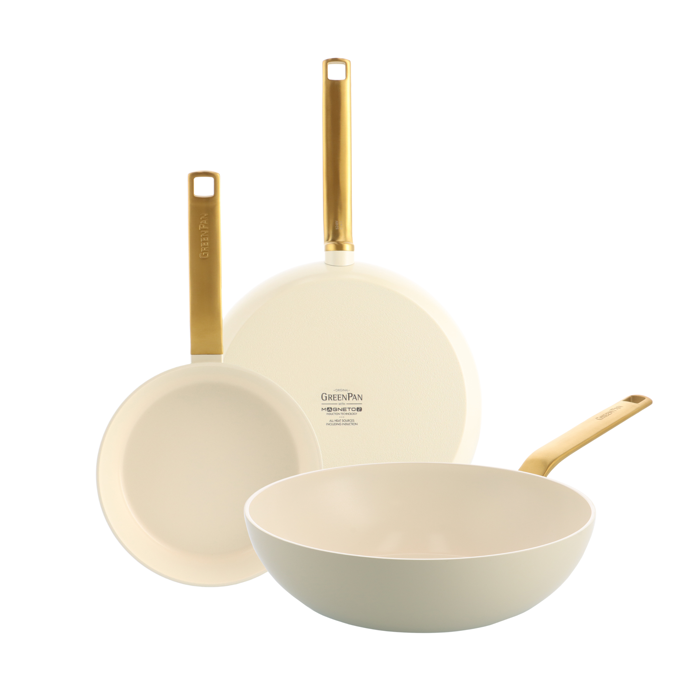 Evolution Cream Bratpfannensatz 2-teilig + Wok