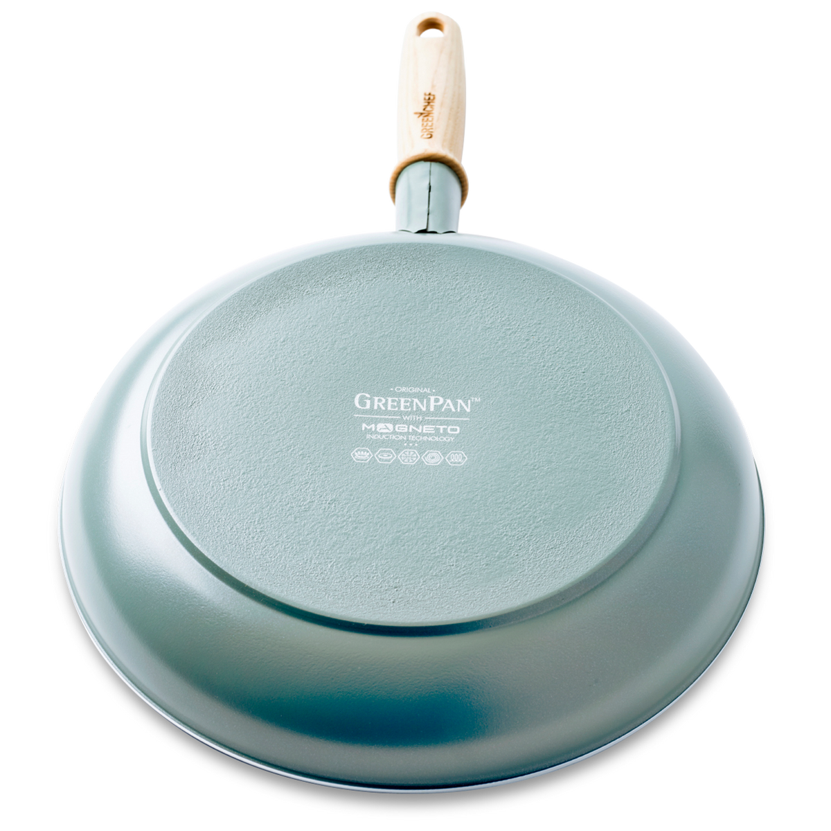 Mayflower 3-delige braadpannenset Scandinavisch blauw onderaanzicht 