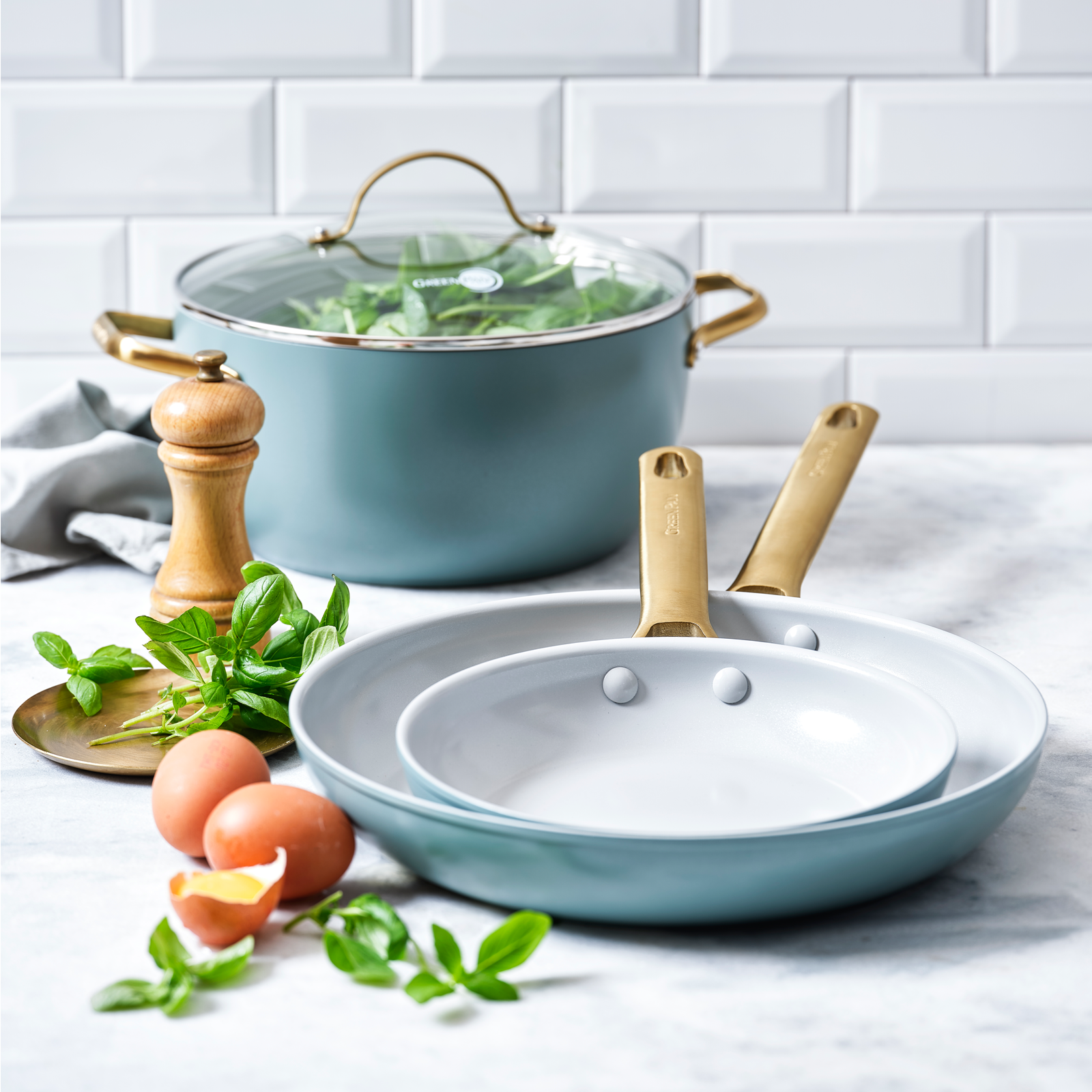 Padova Reserve Smokey Sky Blue-2-teiliges-bratpfannenset (26+30cm)