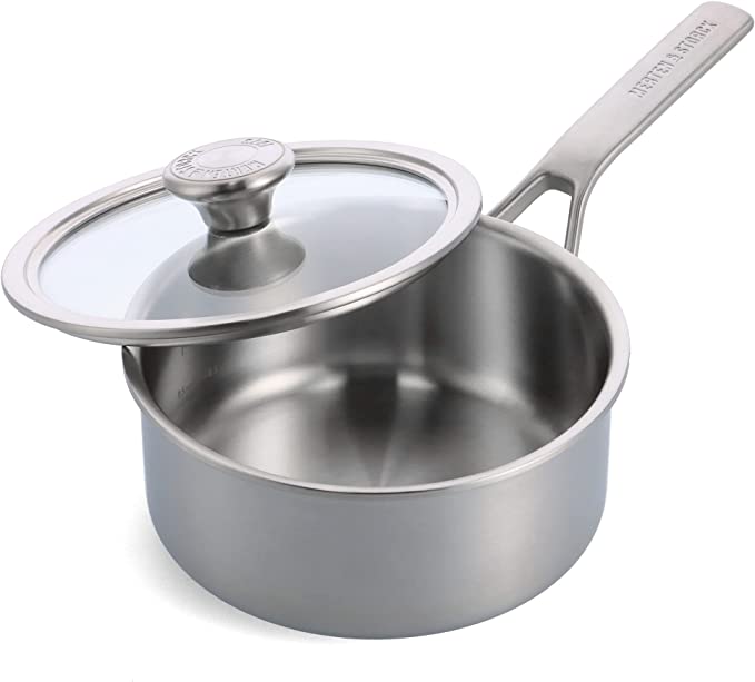 Merten & Storck Edelstahl-Kochtopf mit Deckel 18 cm