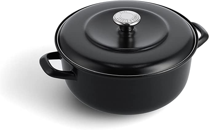 Merten & Storck Schmortopf aus emailliertem Eisen 26 cm – Black